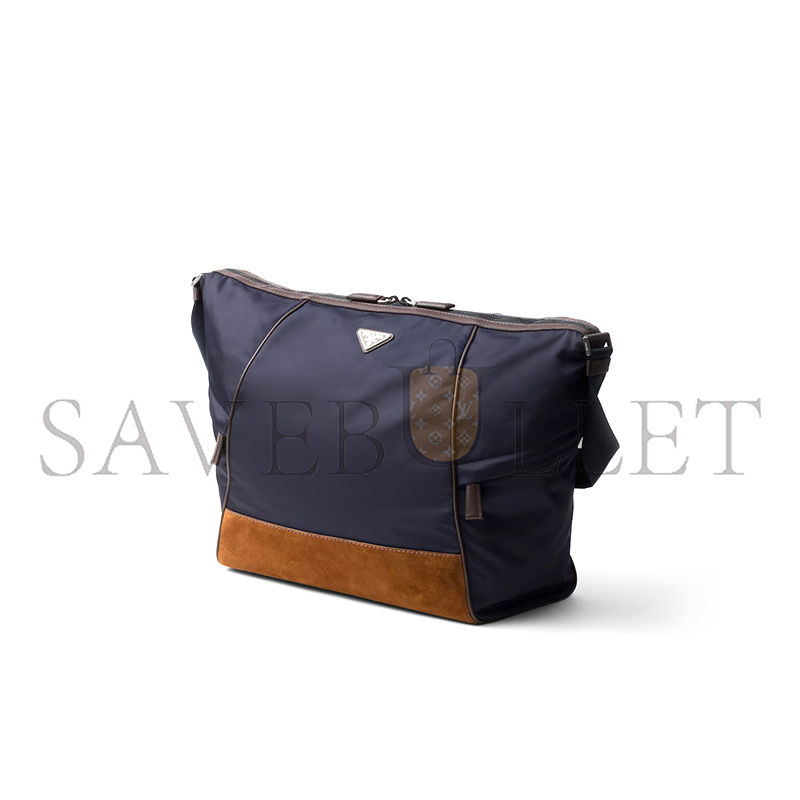 PRADA RE-NYLON AND LEATHER SHOULDER BAG 2VH180 (34*34*17cm) PRADA RE-NYLON AND LEATHER SHOULDER BAG 2VH180 (34*34*17cm)